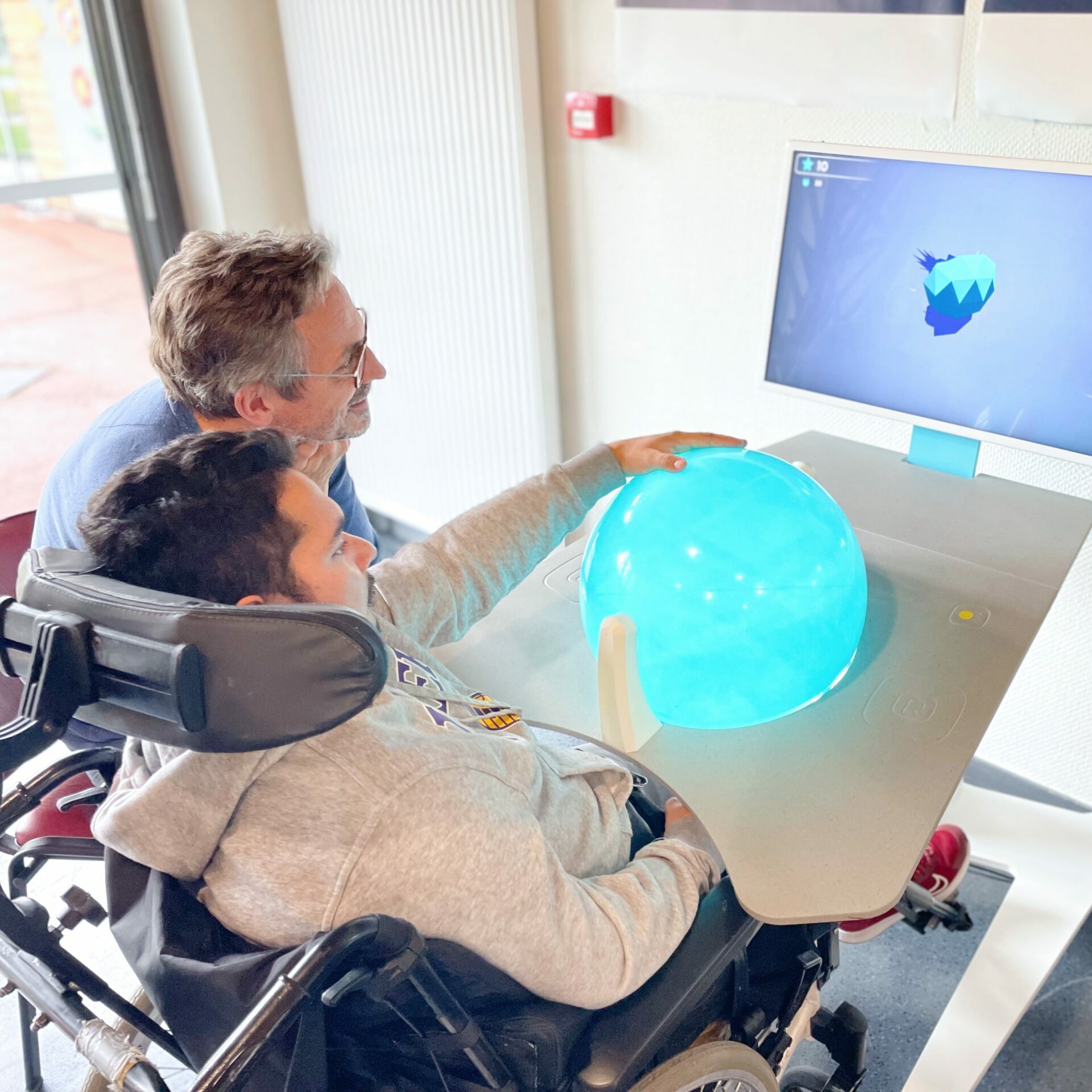 patient et sa famille sur dispositif SRT de Dessintey